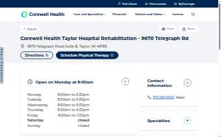 Corewell Health Taylor Hospital Rehabilitation - 9870 Telegraph Rd