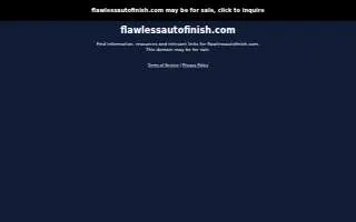 Flawless Auto Finish website
