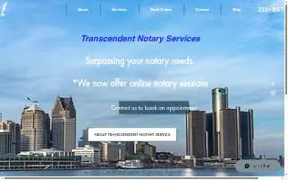 Transcendent Notary Services of Romulus website