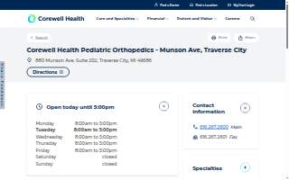 Corewell Health Pediatric Orthopedics - Munson Ave, Traverse City