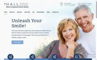 Hall Periodontics and Dental Implants website