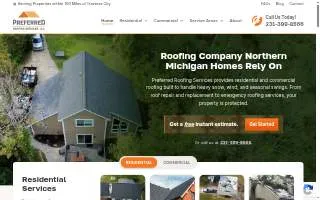 Preferred Roofing Services website