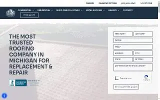 Summit Point Roofing of Traverse City website