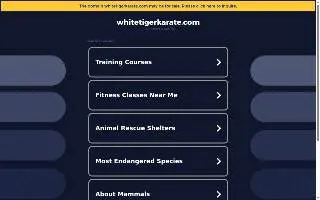 White Tiger Martial Arts/Jim Adkins Kenpo Karate Studios website