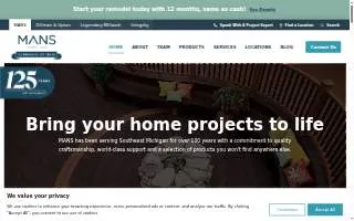 Mans Lumber website