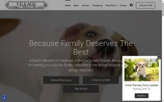 Village Animal Healthcare of Trenton website