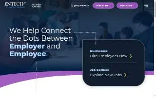 Entech Staffing Solutions of Troy website