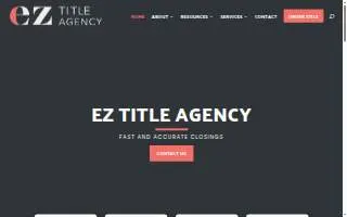 EZ Title Agency website