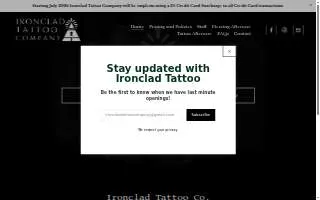Ironclad Tattoo Co. of Troy website