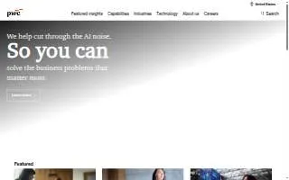 PricewaterhouseCoopers LLP of Walker website