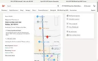 Walgreens Drug store of Walker website