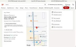 Walgreens Pharmacy of Walker website