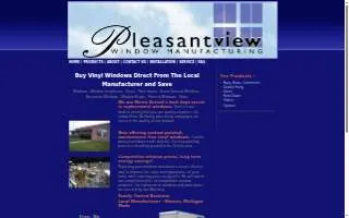 Pleasantview Window Manufacturing website