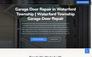 Waterford Township Garage Door Repair website