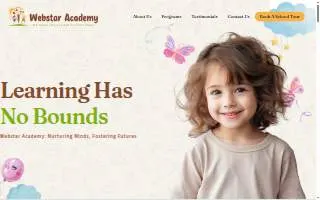 Webstar Academy website