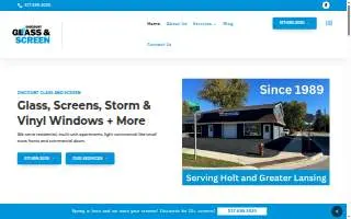 Discount Glass & Screen of Waverly website