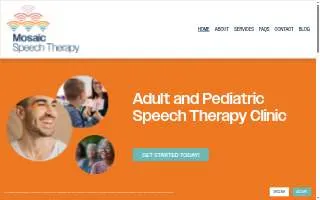 Mosaic Speech Therapy of Waverly website