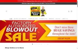 National Unclaimed Freight Furniture Mattress Outlet of Waverly website