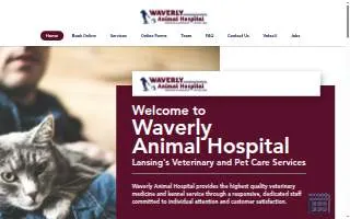 Waverly Animal Hospital Boarding Grooming & Wellness Center website