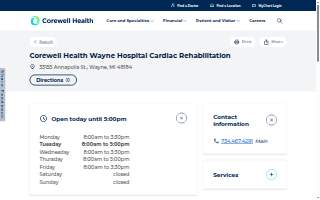 Corewell Health Wayne Hospital Cardiac Rehabilitation