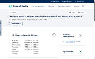Corewell Health Wayne Hospital Rehabilitation - 33000 Annapolis St