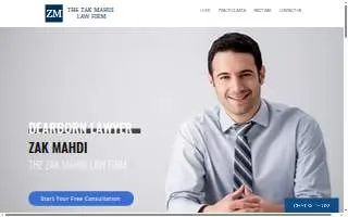 The Zak Mahdi Law Group website