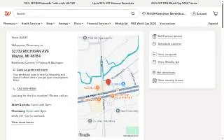 Walgreens Pharmacy of Wayne website