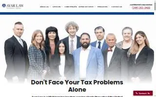 Ayar Law of Detroit website
