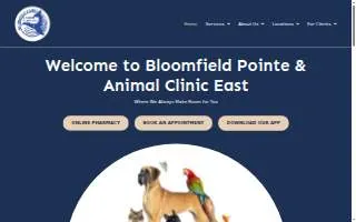 Bloomfield Pointe Veterinary Hospital website