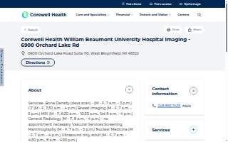 Corewell Health William Beaumont University Hospital Care Center - 6900 Orchard Lake Rd