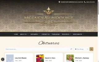 Heeney-Sundquist Funeral Home website