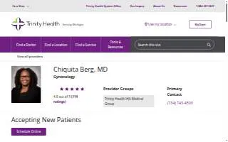 Chiquita Berg, MD website