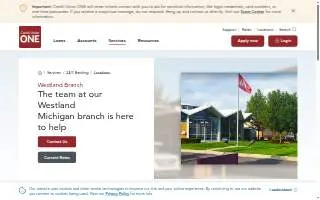 Credit Union ONE of Westland website