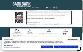 Bark Bark Adventure Park website