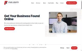 Five Lights Web Design website