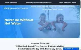 Michigan Water Heater website