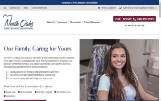 North Oaks Dental, Implants & Sedation Center - New Hudson website