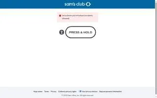 Sam's Club of Manchester website