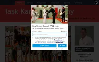 Task Karate Academy website
