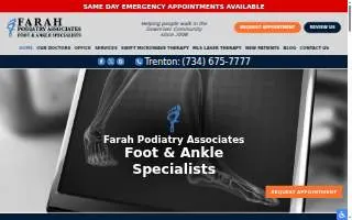 Farah Podiatry Associates of Woodhaven website