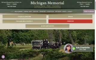 Michigan Memorial Funeral Home website