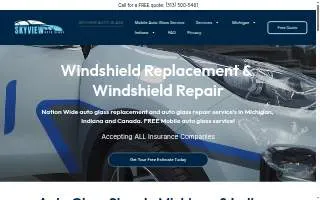 Skyview Auto Glass Woodhaven website