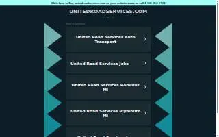 United Road Services: Woodhaven/Flat Rock (Mazda) website