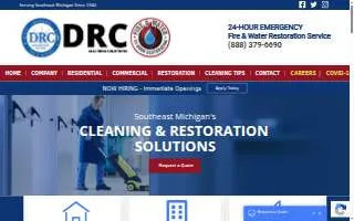 DRC Cleaning Solutions website