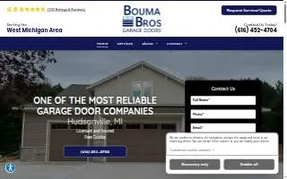 Bouma Bros Garage Doors website