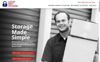 Gezon Self Storage website