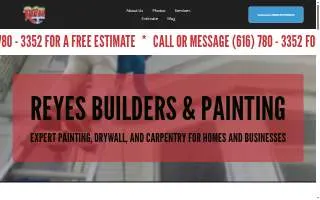 Reyes Builders & Painting, LLC. of Wyoming website