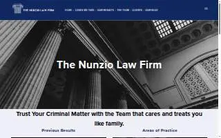 The Nunzio Law Firm website