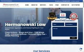 Hermanowski Law website