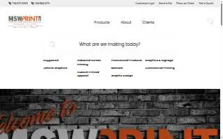 MSW Print & Imaging website